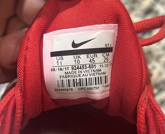 Nike 2017 Air VaporMax Plus Men’s Sz11 Shoes USA University Chile Red 924453-601 main image 8